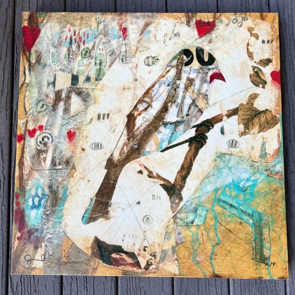 Canvas painting in frame Judy Paul "Lucky in Love" 24 inch x 24 inch - Picture 2 of 6